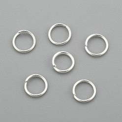 Серебро 304 из нержавеющей стали открыты кольца прыжок, круглые, серебряные, 5x0.6 мм, внутренний диаметр: 3.8 мм