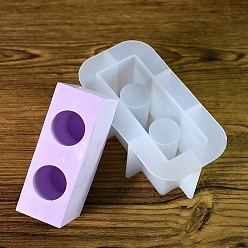 Rectangle Силиконовые формы для литья своими руками, для уф-смолы, изготовление изделий из эпоксидной смолы, белые, прямоугольные, 68x132x58 мм