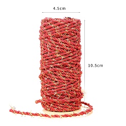 Purpur Baumwollfaden Fäden, Makramee-Schnur, dekorative Schnurfäden, für DIY, Geschenkverpackung und Schmuckherstellung, Purpur, 2.5 mm, ca. 16.40 Yards (15 m)/Rolle