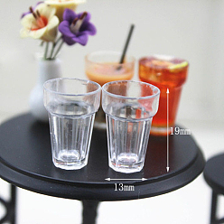 Прозрачный Мини-чашка из смолы, для аксессуаров для кукольного домика, притворяясь опорными украшениями, прозрачные, 13x19 мм