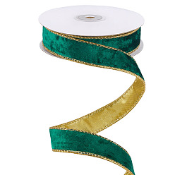 чирок Полиэфирная лента, односторонний велет, зелено-синие, 1 дюйм (25 мм), около 10.00 ярдов (9.14 м) / рулон