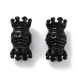 Черный Ионное покрытие (ip) 304 нержавеющая сталь и прозрачные бусины из кубического циркония, колонка, чёрные, чёрные, 16.5x9x9 мм, отверстие : 2.5 мм