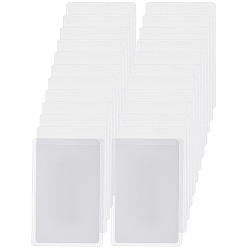 Прозрачный Держатели для визиток из ПВХ, прямоугольные, прозрачные, 92x61x0.3 мм