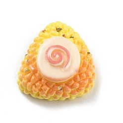 Food Мультфильм смолы кабошоны, имитация еды, рисовый рулет, 22.5x21.5x11 мм