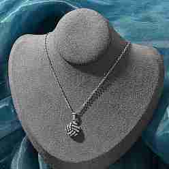 Volleyball Ожерелья из цинкового сплава со стразами и хрусталем, подвеска в виде спортивного мяча, кабельная цепь, с эмалью, платина, волейбол, 17.32 дюйм (44 см)