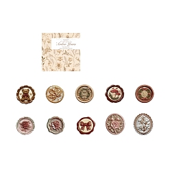 пшеница Бумажная наклейка с изображением, тисненая рельефная наклейка с огнестойкой лаковой печатью конверта, цвет пшеницы, 29~34.5x29~32.5x0.5 мм