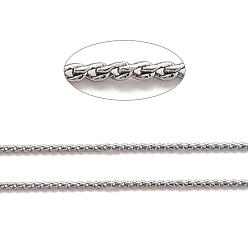 Нержавеющая Сталь Цвет Устойчивы к потускнению 304 цепи-змеевики из нержавеющей стали, пайки, цвет нержавеющей стали, 1 мм