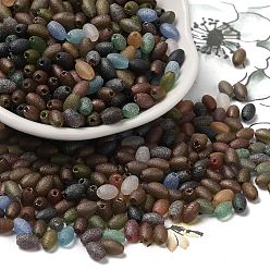 (52) Непрозрачная лаванда Стеклянные бусины прозрачных цветов, круглое отверстие, овальные, разноцветные, 5.5~6x3.5~4 мм, отверстие : 0.8 мм, Около 4500 шт / 500 г