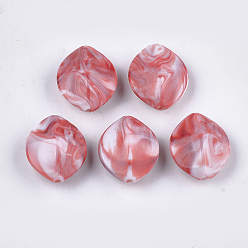 Tomate Acryl-Perlen, Nachahmung Edelstein, Pferd Auge, Tomate, 28x23.5x12.5 mm, Bohrung: 2 mm, ca. 149 Stk. / 500 g