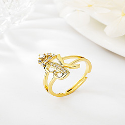 Letter K Латунные микро проложить пальцев кольца кубического циркония, без кадмия, без никеля и без свинца, для женщин, Письмо K, размер США 3 (14 мм)