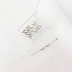 Платина 10 латунные бусины шт., овальные, платина, 6x3 мм