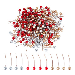 (52) Непрозрачная лаванда 300шт 3 цвета мини пена имитация маленькая вишня, искусственные фрукты модель вечеринка кухня свадьба украшение елки, разноцветные, 58.5~60x10~10.5 мм, 100 шт / цвет