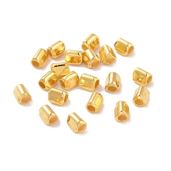 Golden 925 Sterling Silver Beads, Tri-Prism, Real 18K Gold Plated, 3x3x3.5mm, Hole: 1.5mm, about 161Pcs/10g