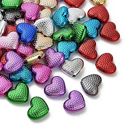 (52) Непрозрачная лаванда Непрозрачные акриловые бусины с УФ-покрытием, сердце, разноцветные, 17.5x21x8.5 мм, отверстие : 2.5 мм