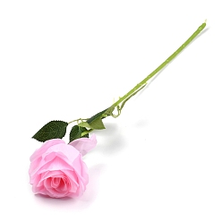 Pearl Pink Cloth Imitation Rose, with Plastic Flower Diameter, Artificial Flower Bouquets, for Wedding Bouquet Floral Arrangement Table Decoration, Pearl Pink, 520mm