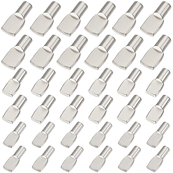 Platino 54 piezas 3 estilos de pasadores de soporte de estantes de hierro, soportes para estantes con forma de mesa de ping-pong, Platino, 19~24x7~11x5~7 mm, 18 piezas / estilo