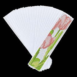 Белый 14 хлопковые закладки для вышивки крестиком, прямоугольные, белые, 244x50x0.6 мм