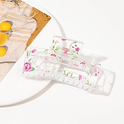 Цветок Пластиковые заколки-коготь для волос для женщин и девочек, цветок, 85x48x40 мм