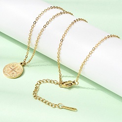 Золотой 304 подвески-медали из нержавеющей стали в виде Иерусалимского креста, без кадмия и без свинца и без никеля, золотые, 18.11 дюйм (46 см)