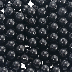 Black Onyx 120шт. бусины из натурального черного оникса, класса AB, круглые, окрашенная и подогревом, 8 мм, отверстие : 1 мм
