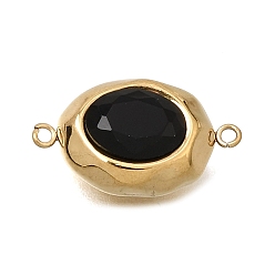 Negro 304 enlaces de acero inoxidable, revestimiento de iones (ip), oval, dorado, revestimiento de iones (ip), larga duración plateado, negro, 17x10x6 mm, agujero: 1 mm