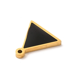 Mixed Color 304 Stainless Steel Enamel Charms, Triangle Charm, Golden, Mixed Color, 11.4x11x1.4mm, Hole: 1mm