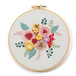 Бирюза Цветочный узор 3d, стартовые наборы для вышивания со схемами и инструкциями, вышивка для начинающих, в том числе на хлопчатобумажной ткани с принтом, бирюзовые, 300x300 мм