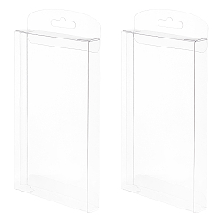 Clear Foldable Transparent PVC Boxes, for Craft Candy Packaging, Wedding, Party Favor Gift Boxes, Clear, 20.2x10.5x2cm
