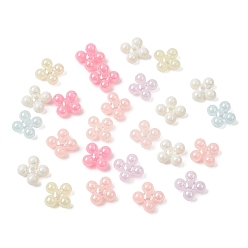 (52) Непрозрачная лаванда Непрозрачные акриловые бусины с УФ-покрытием, цветок, с покрытием AB цвета, разноцветные, 13x5 мм, отверстие : 1.8 мм, Около 1630 шт / 500 г