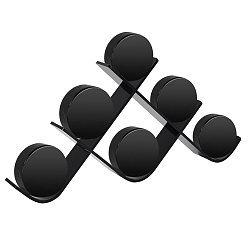Black 2Pcs Acrylic Hockey Puck Holder, Black, 244x38x53mm