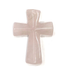 Розовый Кварц Природного розового кварца подвески, религия крест прелести, 45x33 мм