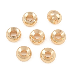 Light Gold Brass Beads, Rondelle, Rack Plating, Long-Lasting Plated, Light Gold, 4.8x2.5mm, Hole: 1.8mm