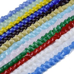 (52) Непрозрачная лаванда Стеклянные бусины, бабочка, граненые, разноцветные, 8x10x5.5 мм, отверстие : 0.9 мм, около 55 шт / нитка, 15.47 дюйм (39.3 см)