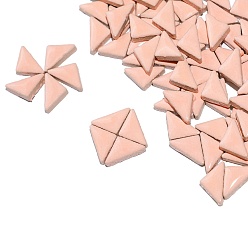 Pink Треугольные фарфоровые кабошоны, мозаичные плитки, для поделок из мозаики своими руками, рамки для картин и многое другое, розовые, 16x9x4 мм, 100 г / набор