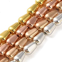 (52) Непрозрачная лаванда Гальванические нити синтетических магнитных гематитовых бусин, слеза, разноцветные, 8x6 мм, отверстие : 1.2 мм, около 48 шт / нитка, 15.75 дюйм (40 см)