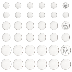 Нержавеющая Сталь Цвет 150 шт. 3 стиль 304 штамповка из нержавеющей стали пустые бирки кабошоны, плоско-круглые, цвет нержавеющей стали, 6~10x0.8~1 мм, 50 шт / стиль