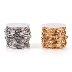 (52) Непрозрачная лаванда 304 цепи из нержавеющей стали, тянутые удлиненные кабельные цепи, пайки, с катушкой, разноцветные, ссылка: 11~12x4x0.5~0.87 mm, около 16.4 футов (5 м) / рулон