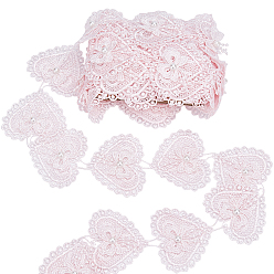 Pink ABS Plastic Imitation Pearl Beaded Trim Garland Strand, Great for Door Curtain, Wedding Decoration DIY Material, Pink, 2 inch(50mm), 5yards/set