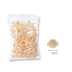 Мокасин Силиконовые чашки с чернилами для татуировок, Палитра пигментных колец для перманентного макияжа для наращивания ресниц нейл-арта, мокасин, 1.3 см, 100 шт / пакет