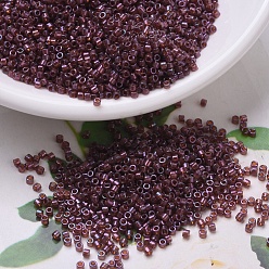 (DB0129) Прозрачный Оранжевый Золотой Блеск Малиновый Бусины miyuki delica, цилиндр, японский бисер, 11/0, (дБ 0129) прозрачная оранжево-золотая малина, 1.3x1.6 мм, отверстия: 0.8 мм, около 10000 шт / мешок, 50 г / мешок