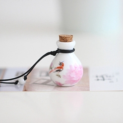 Красный Фарфоровые ожерелья в виде флаконов для духов, кулон ожерелье, красные, 18.50~27.56 дюйм (47~70 см), pendnat: 37 мм