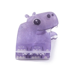 Гиппопотам Симпатичные мини-животные акриловые заколки для волос с когтями, аксессуары для волос для девочек, гиппопотам, 25x25x25.5 мм