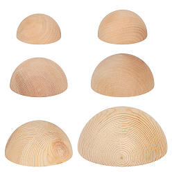 Античный Белый 6шт. 6 варианты деревянных полукруглых крышек для инструментов моделирования, старинный белый, 60.5~122x29~60 мм, 1 шт / стиль