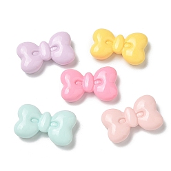 (52) Непрозрачная лаванда Непрозрачные подвески смолы, бантом, разноцветные, 20x32x8 мм