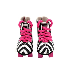 Черный Роликовые коньки куклы пвх, Аксессуары для американской куклы 18 дюйма для девочек, чёрные, 80 мм