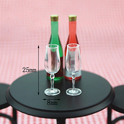 Прозрачный Мини-кубок из смолы, для аксессуаров для кукольного домика, притворяясь опорными украшениями, прозрачные, 8x25 мм