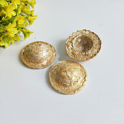 Светло-хаки Соломенная кукольная шляпа, принадлежности для изготовления кукол, светлый хаки, 45x13 мм, внутренний диаметр: 22 мм