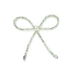 Нектар Ссылки на компоненты люстры-банта из сплава и стекла, платина, нектар, 71x66.5x8 мм, отверстие : 1x1.5 мм