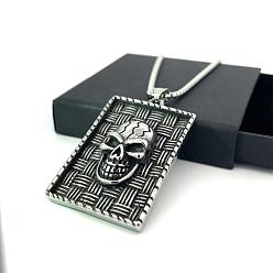 Нержавеющая Сталь Цвет Мужской кулон в виде черепа в стиле панк из титановой стали, креативное украшение в стиле хип-хоп.