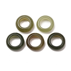 Нефрит Соединительные кольца из натурального нефрита/гецианского нефрита, кольцо, 14x6 мм, внутренний диаметр: 9 мм